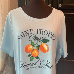 Lane Bryant Comfy Cotton Rib-Trim Sleepshirt 22/24 NWT